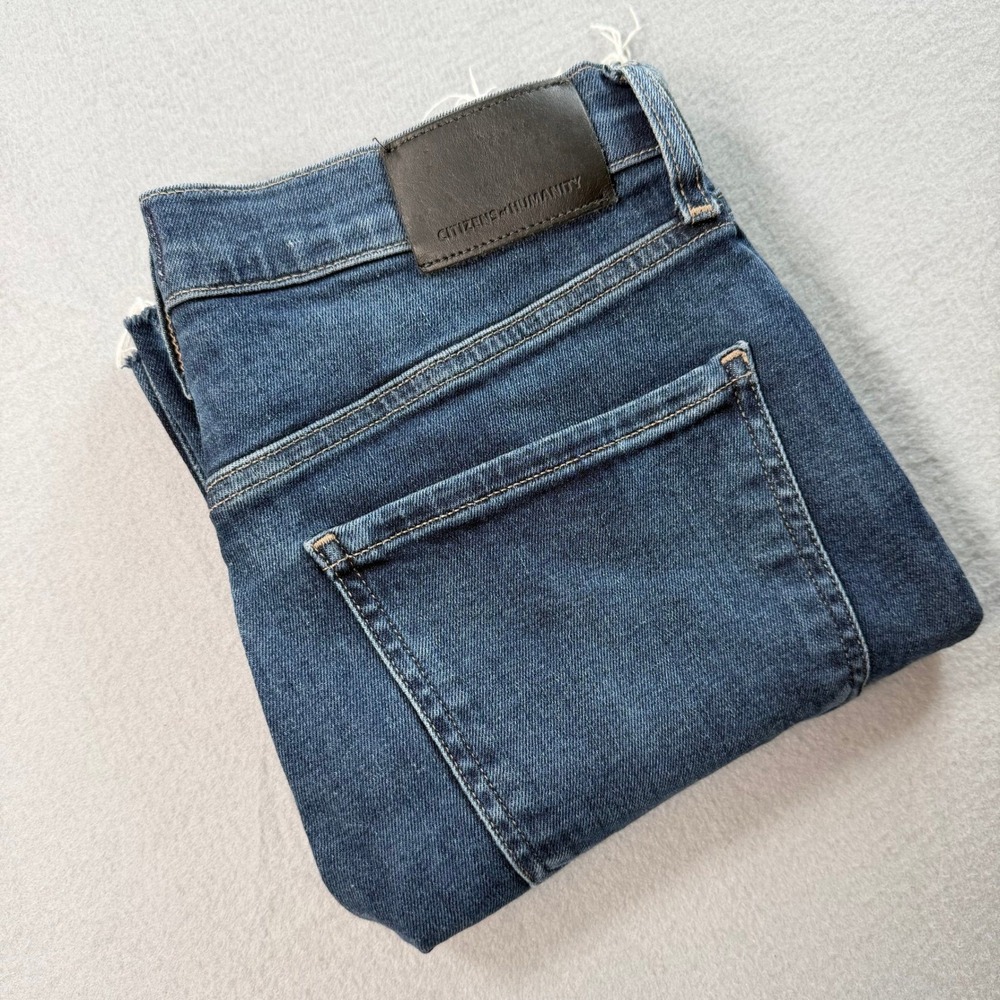 Citizens of Humanity Isola Jeans Women 28 Blue Raw Hem Cropped Bootcut